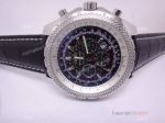 Breitling Bentley B06 Chronograph NEW SS Black leather strap Replica Watch